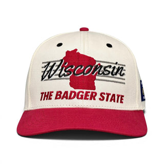 Wisconsin Snapback - The Watt (Cream/Red) - Shells Vintage Hat Co.