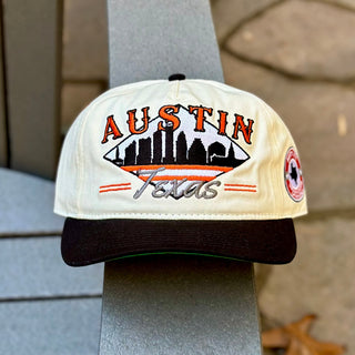 Austin Snapback - The Silicon Hills (Cream/Black) - Shells Vintage Hat Co.