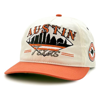 Austin Snapback - The Silicon Hills (Cream/Burnt Orange) - Shells Vintage Hat Co.