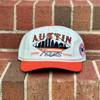 Austin Snapback - The Silicon Hills (Cream/Burnt Orange) - Shells Vintage Hat Co.