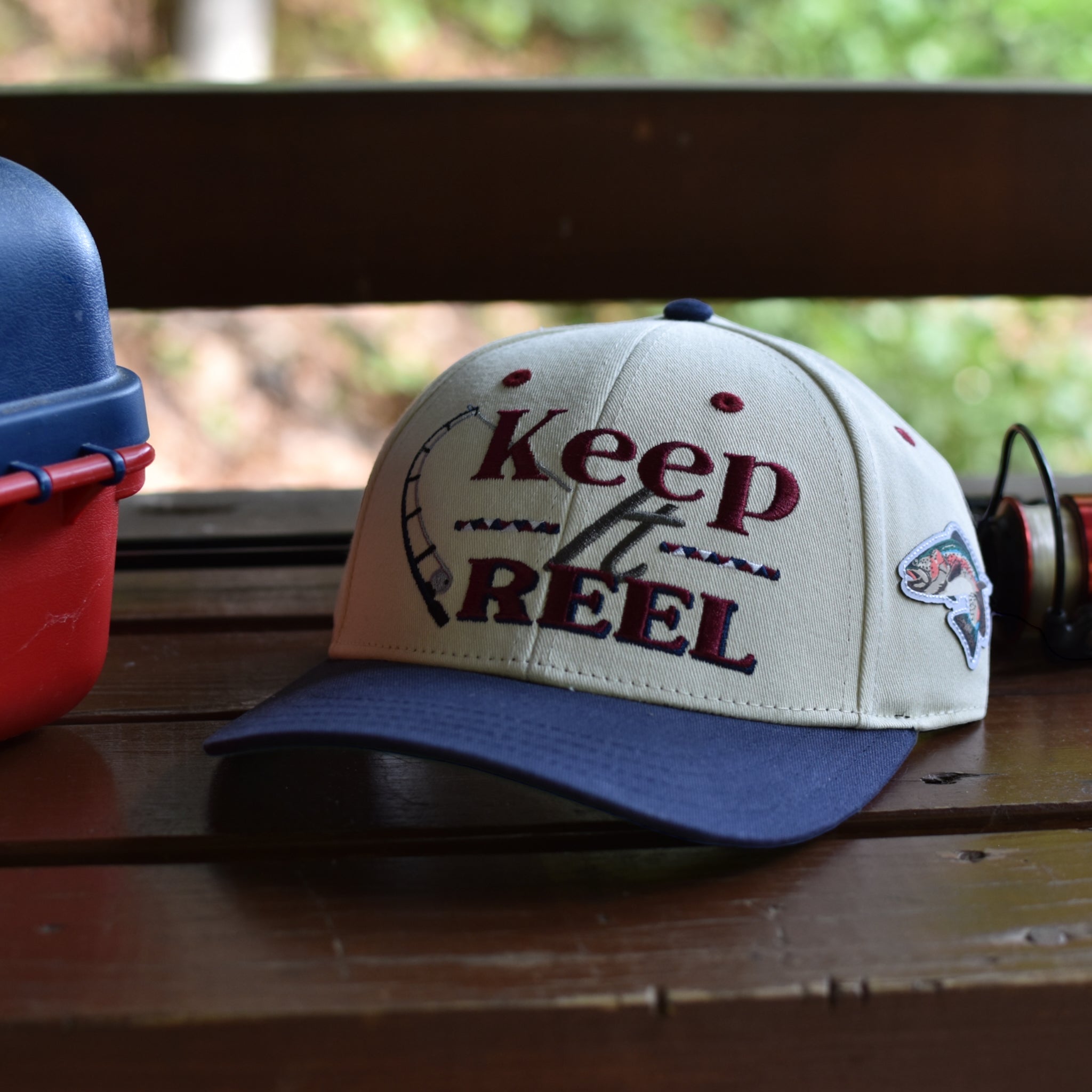 Fishing Hats With Vintage Style  Keep It Reel Snapback – Shells Vintage Hat  Co.