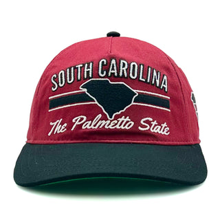 South Carolina Snapback - The Palmetto (Garnet) - Shells Vintage Hat Co.